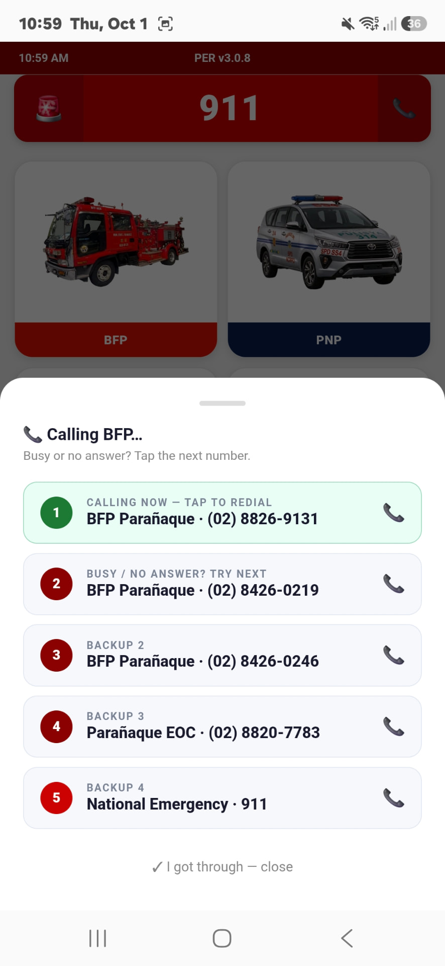 Parañaque Emergency Ready app — Barangay-level routing
