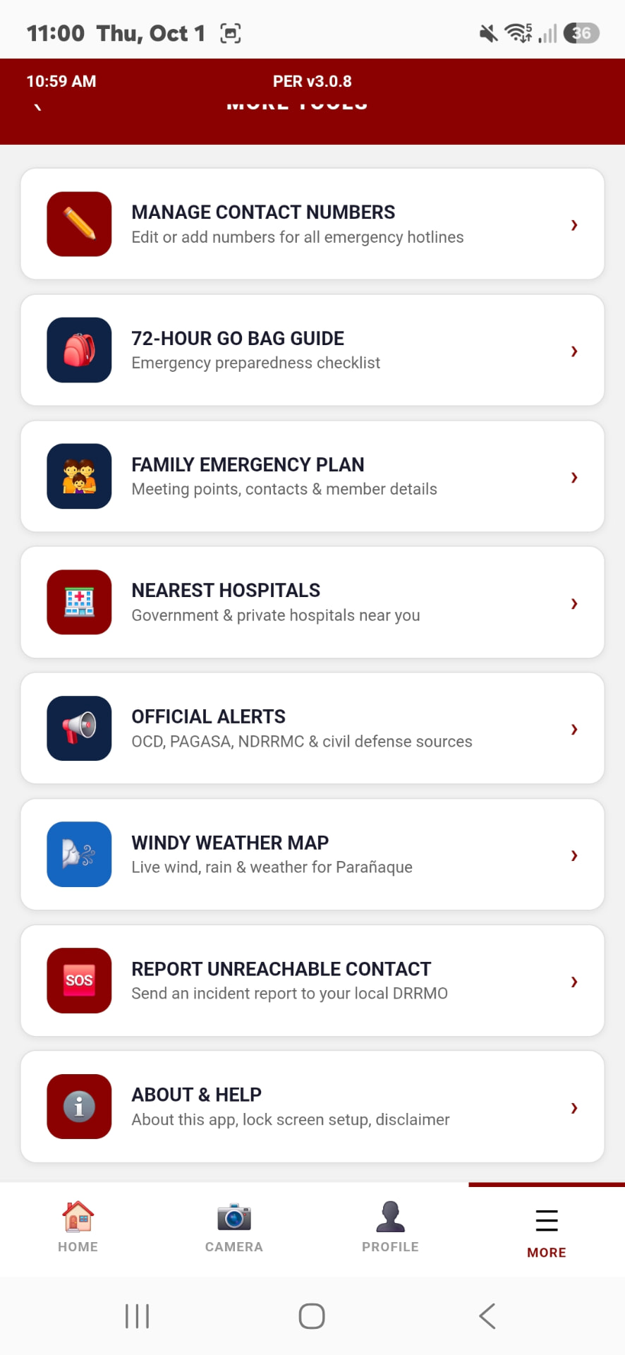 Parañaque Emergency Ready app — Alerts & preparedness